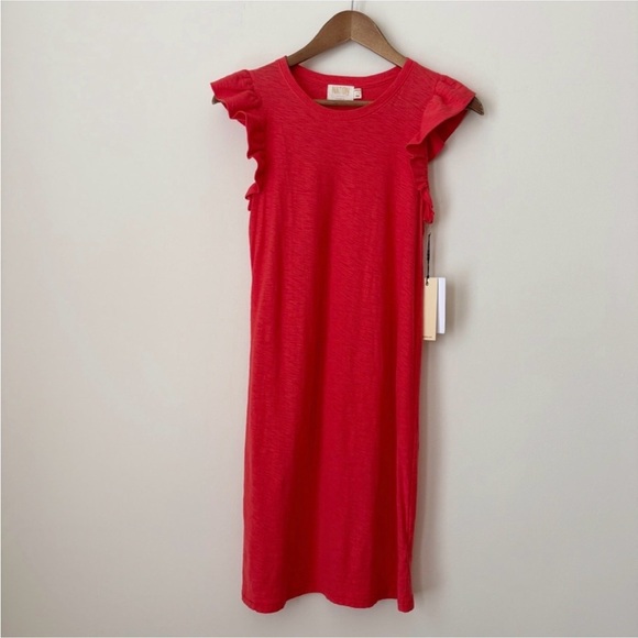 Nation LTD Elliot Ruffle Dress XS Tomato Red NEW NWT﻿ - Picture 1 of 8